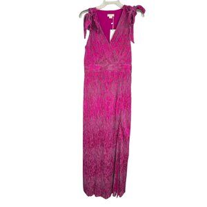 GPD Good People Design Womens Fuchsia Shimmery Metallic Maxi Dress‎ Size M NWT